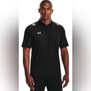 🆕 Under Armour Iso-Chill Mens XLT Tall Black Golf Short Sleeve Polo Loose NWT